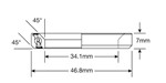 Roulement Enduro ACB 4545 125L SS - 440c Stainless (Angular Contact) - 34,1x46,8x7 (45x45°)